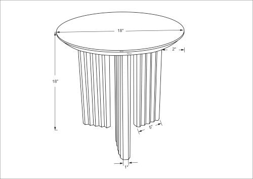 Edianna Modern End Table, Natural