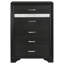 Commode de chambre à 6 tiroirs Annie noire-954641059