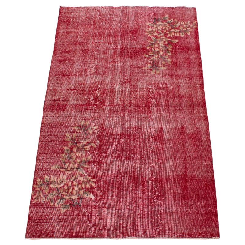Tapis rouge foncé Melis 3 pi 9 po x 6 pi 11 po