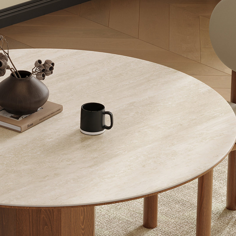Table de salle à manger ronde moderne et simple, H 29,53 po x L 51,18 po x l 51,18 po
