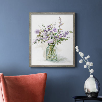 «Purple Passion I», toile encadrée de qualité supérieure - prête à être accrochée