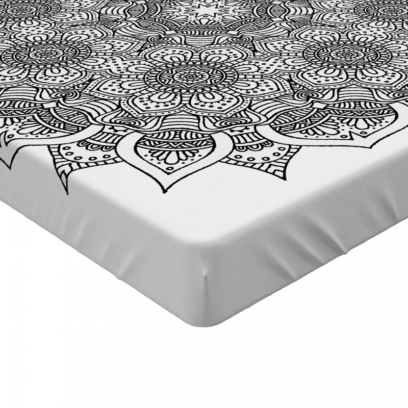 Microfiber Floral Fitted Sheet, Queen Fitted Sheet