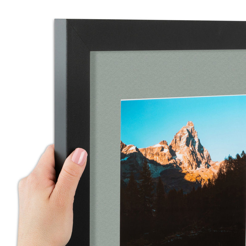 Cadre pour photo simple 18 po x 36 po en bois mat, Pin argenté