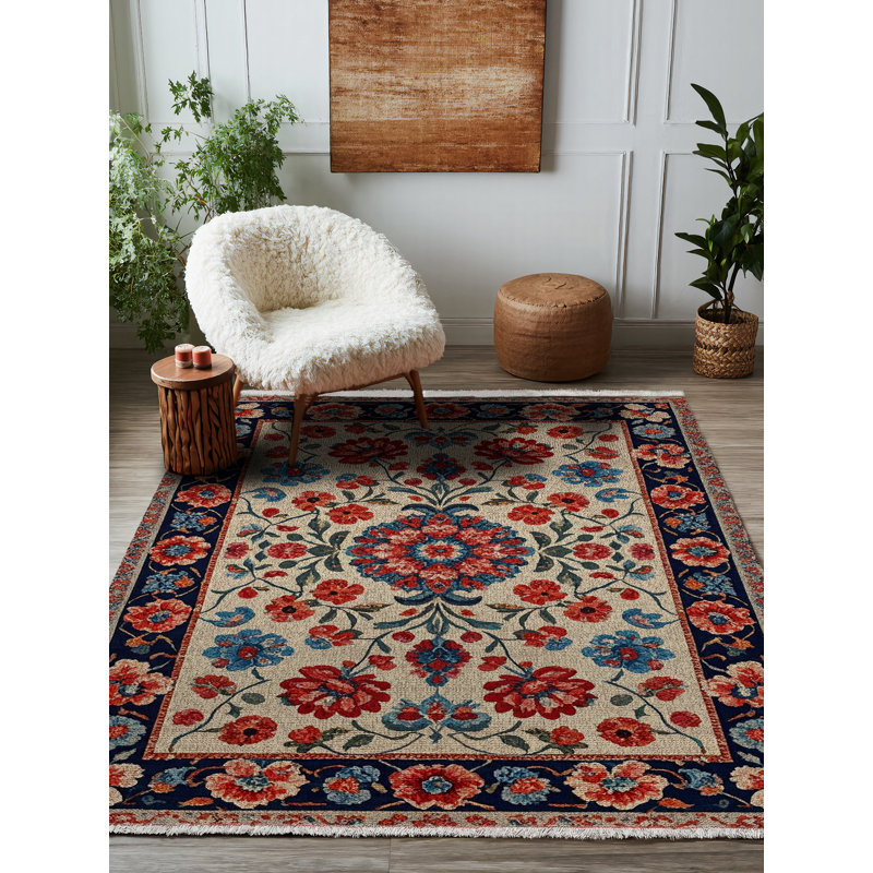 Tapis en coton et polyester à imprimé numérique Isabel Collection, Tapis de couloir 2 pi 8 po x 13 pi 2 po
