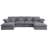155.7" W 6-Piece Modular Chenille Sectional-350313747