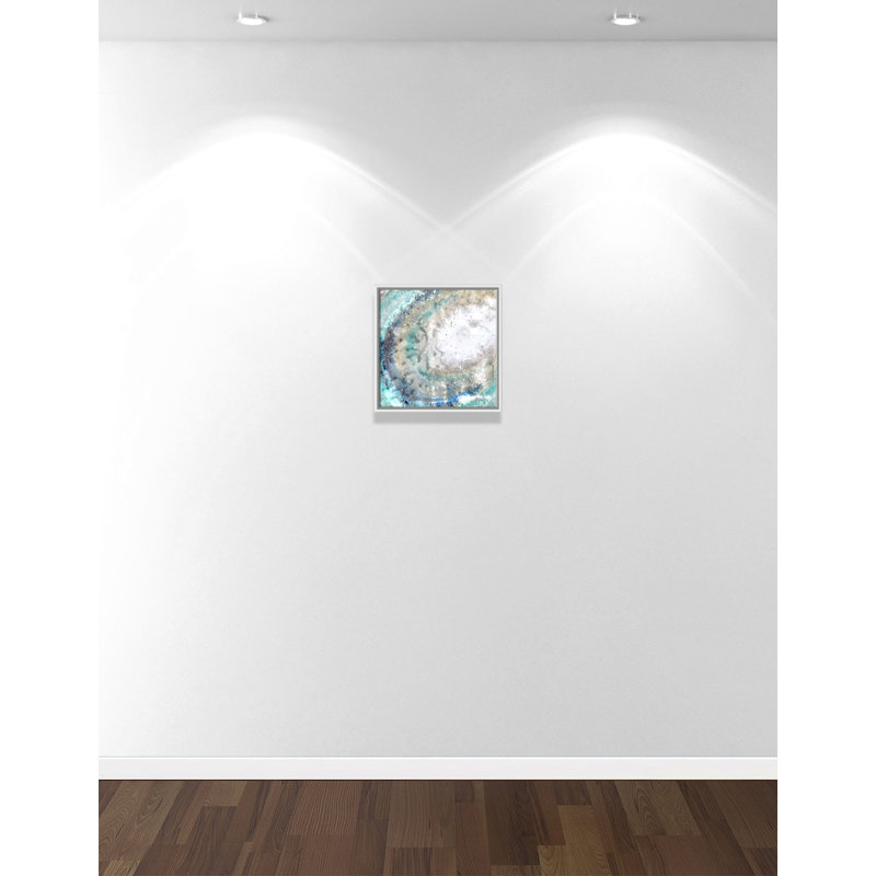 Constellation # 1 - Cadre flottant, reproduction d'art sur toile, Blanc, H 16 po x l 16 po x P 2 po