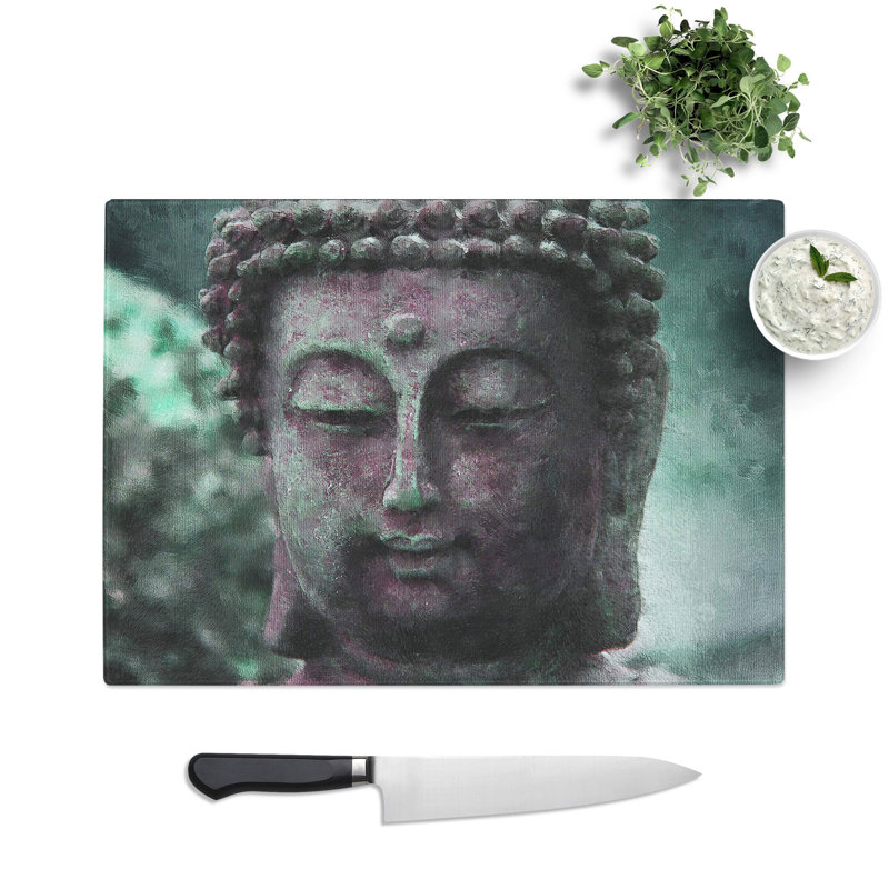 Buddha Statue Vol.1 Painting Chopping Board, 0.4cm H x 28.5cm W x 39cm L
