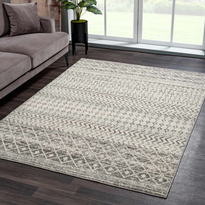 Tapis beige de style marocain Jametra