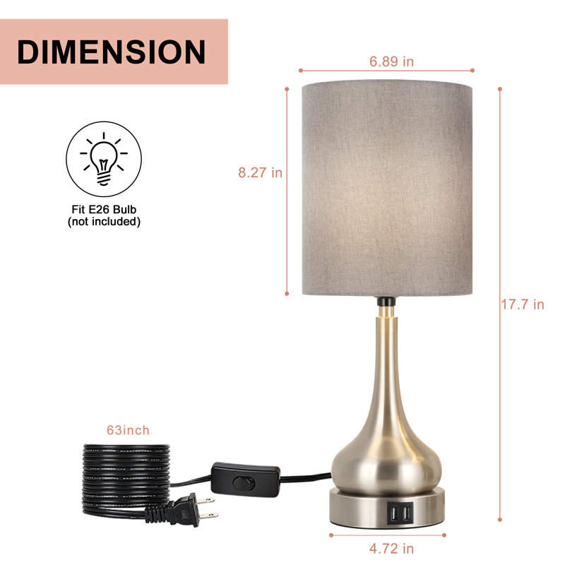 Lampe de table en métal Vaugier