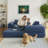 Modular Sectional Sofa Bed With Customizable Layout-535832234