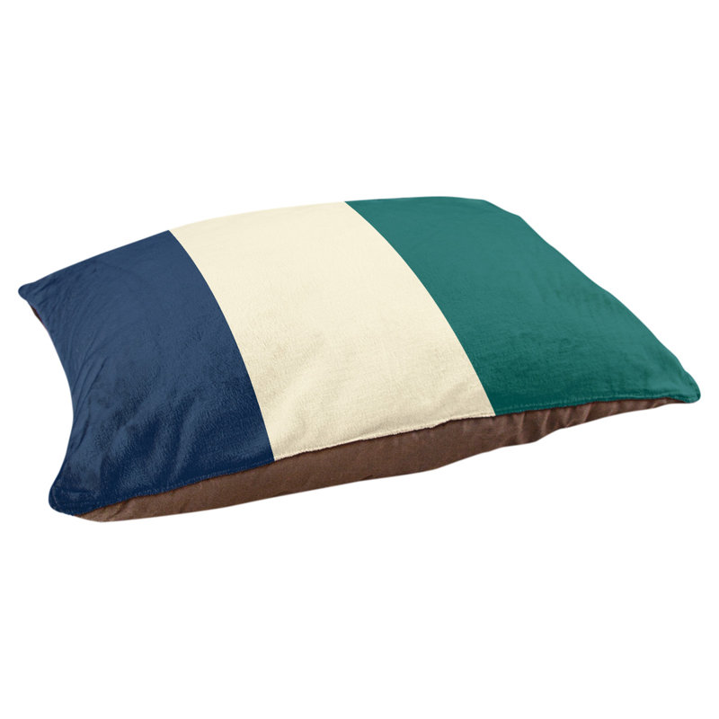 Coussin extérieur Phoenix, Très grand (l 50 po x P 40 po x H 17 po), Bleu marine / crème / vert nord-ouest