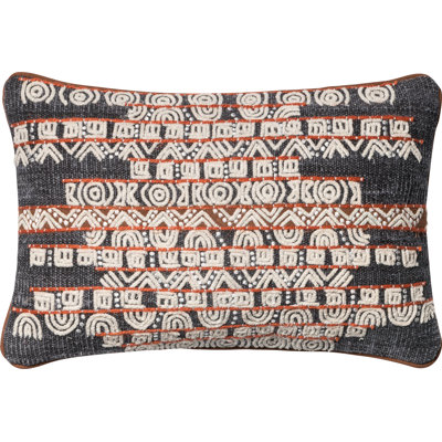 Embroidered Down Reversible Throw Pillow