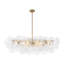 Lustre îlot en verre 6 lumières Ornate Glam