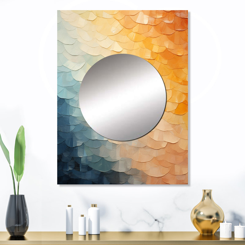 Ruthlee Minimalisme couleurs en harmonie III - miroir arc-en-ciel, miroir mural décoratif traditionnel, impression d'art en métal