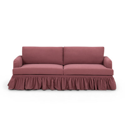 Gertrude Plum Upcycled Fabric Sofa