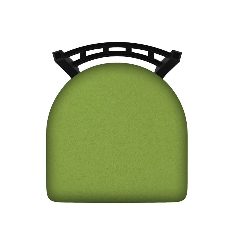 Contessa 18'' H Faux Leather Upholstered Metal Side Chair, Vinyl-Canter Kiwi Green, Black Wrinkle