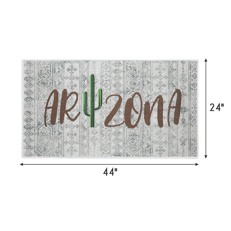 Tapis en coton gris / rouge