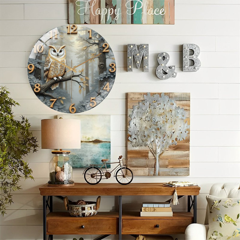 Horloge murale Elegant Owl