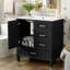 Meuble-lavabo 30 po avec lavabo, 3 tiroirs et porte à fermeture douce Urso, structure en bois massif Urso-654083699