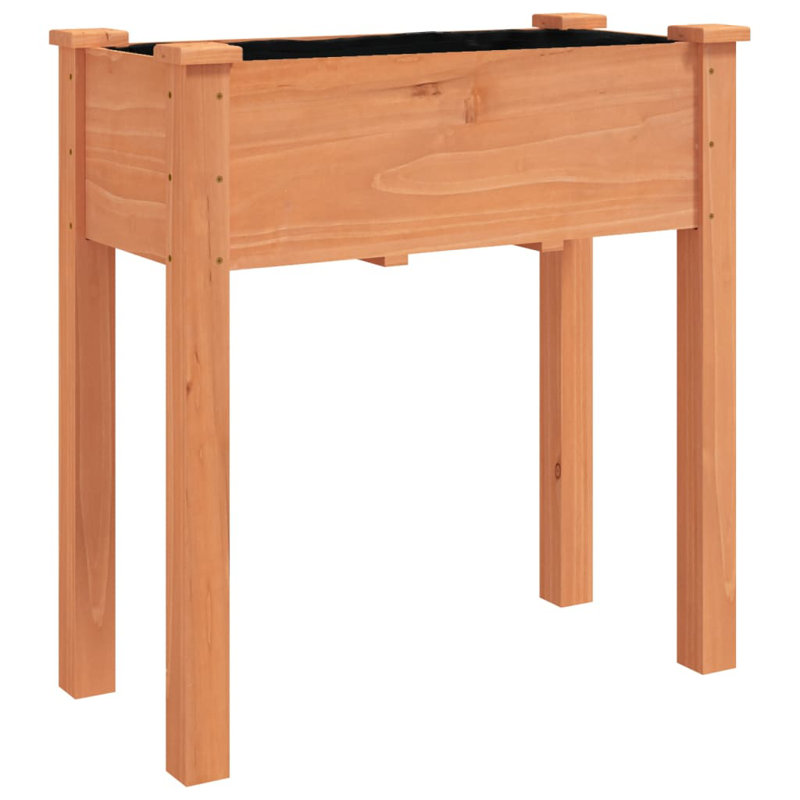 Tarri Wood Planter Box, 80cm H x 71cm W x 37cm D, Brown