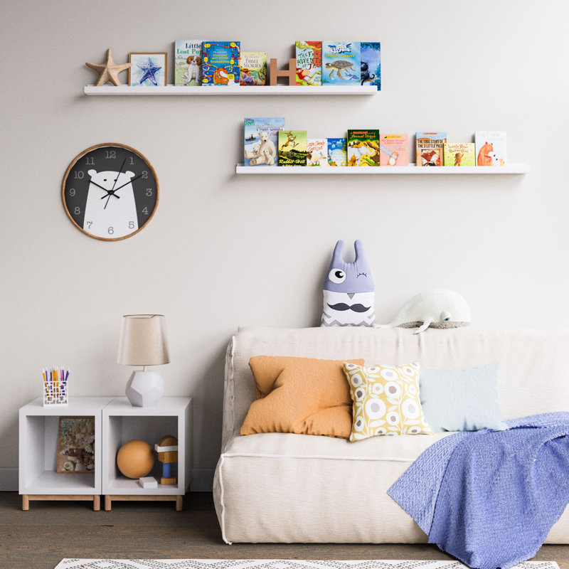 Turnerville 2 Piece Picture Ledge Wall Shelf, 3.15" H x 56" W x 2" D, White
