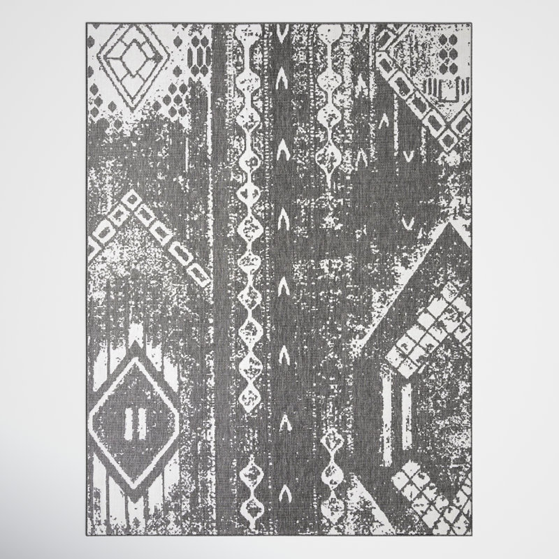 Wilmslow Geometric Indoor / Outdoor Rug, Rectangle 9'10" x 13'