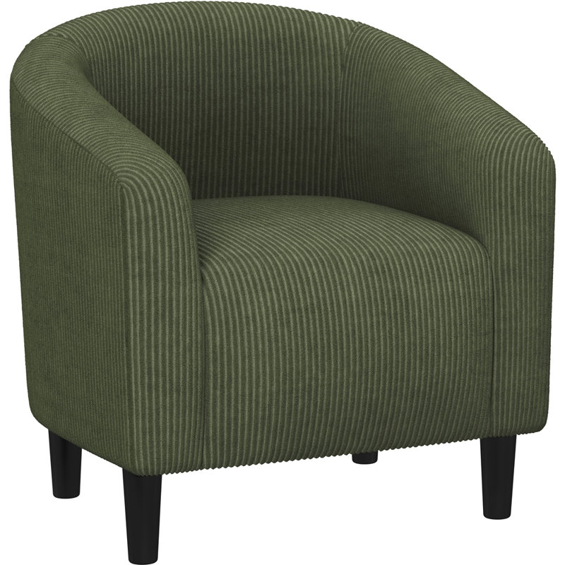Upholstered Accent Chair Fabric Club Chair, Dark Green