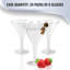 6 oz. Clear Plastic Martini Glasses