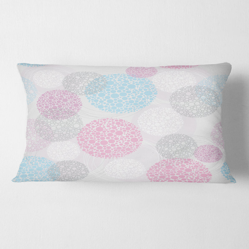 Coussin Circular Abstract Retro Geometric III - Mid-Century, Rectangulaire, 12 po x 20 po