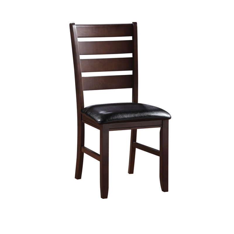 Ensemble de 2 chaises d'appoint en cuir synthétique et finition cerisier Urbana