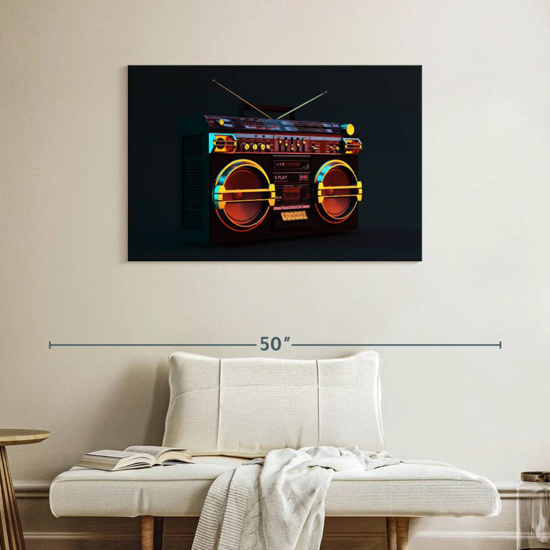 Abarca Modern Boombox, 26" H x 39" W
