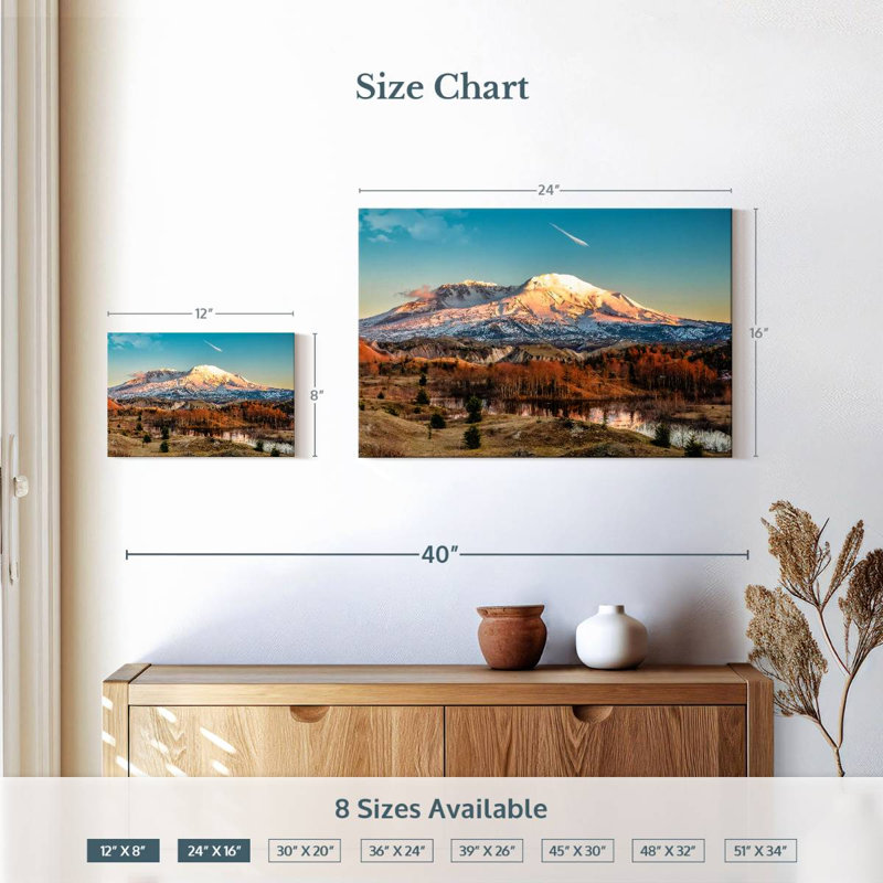 Alvord Mount St Helens Golden Glow, 16" H x 24" W