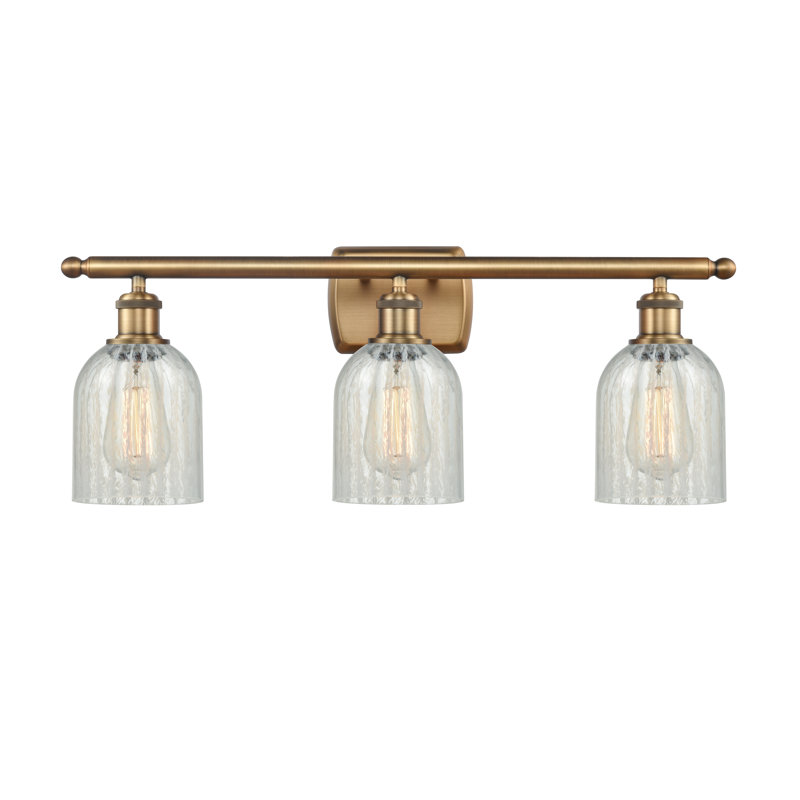 Odele 3 - Light Dimmable Vanity Light, Mica, Brushed Brass, Bulb Not Included