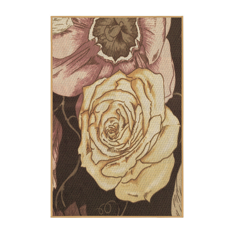 Performance Wool Floral Indoor Rug, Rectangle 4' x 6'