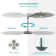 Shareny 132.3'' Lighted Cantilever Umbrella with Crank Lift Base Included