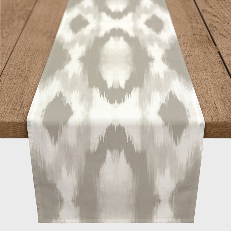 Doster Table Runner, 72" x 16", Khaki, Geomestric