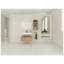 Meuble-lavabo mural 30 po avec lavabo en résine imitation chêne-129890691