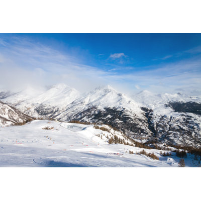 Mountains And Valley by Snowserge - Wrapped Canvas Print