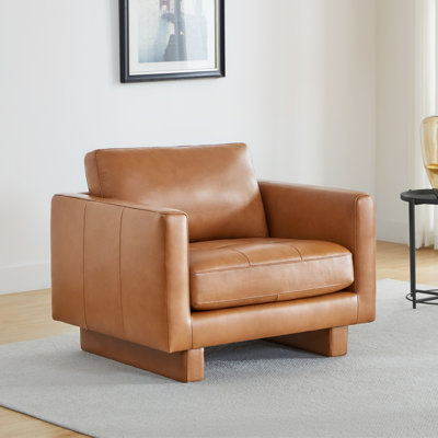 Fauteuil en cuir véritable Burgohy