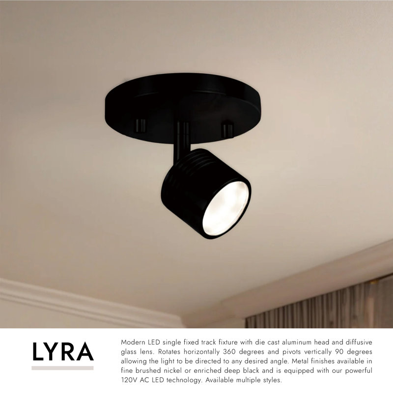 Lyra 4.75'' 1 -Light Track Kit, Black
