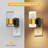 Mini Sconce Night Light, 2700K, Matte Cylinder, 5-Level Dimmer, Rotatable Plug