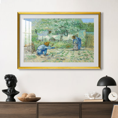 Premiers pas après Millet, 1890 - Vincent van Gogh - Estampe encadrée sur mesure