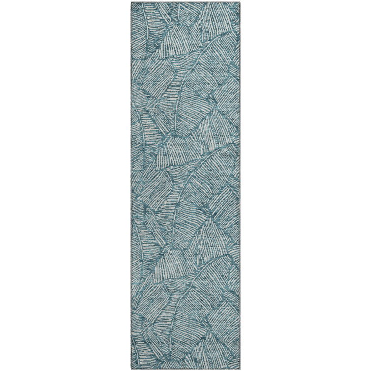 Premium Machine Washable Prisco Teal Rug