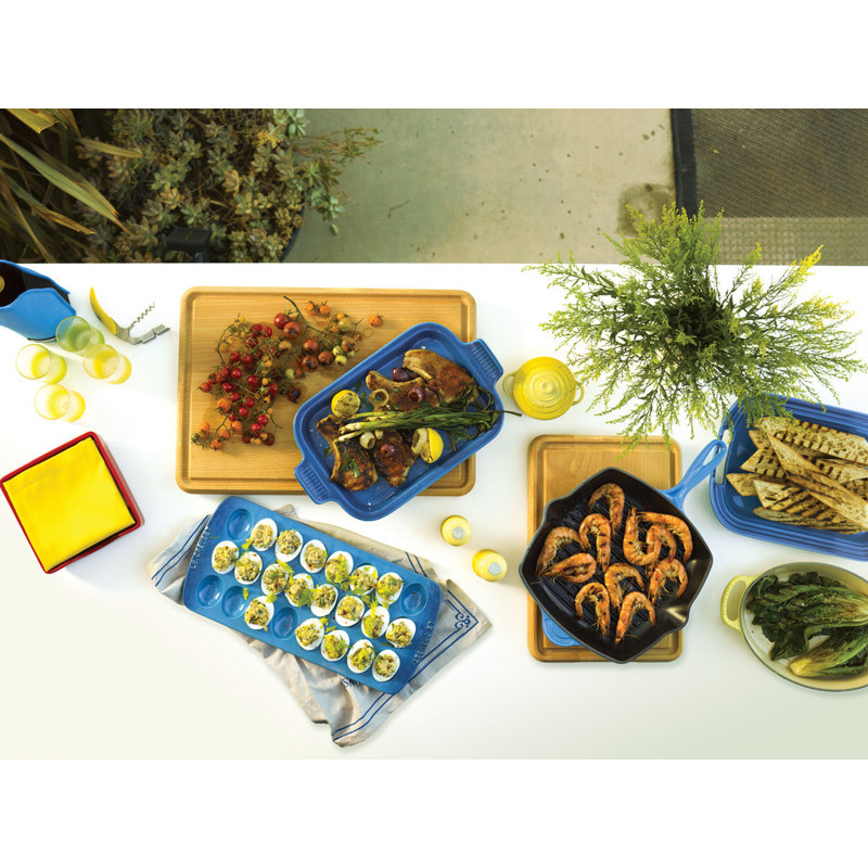 Marseille Blue Ceramic Rectangular Serving Platter