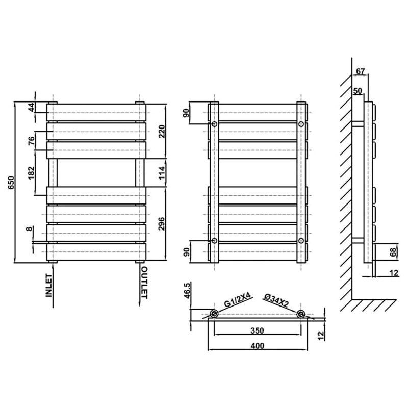 Towel Rail Radiator Vertical Designer Radiator