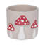 Sagebrook Home 6" Magic Mushroom Applique Planter, Red/White-1305008298