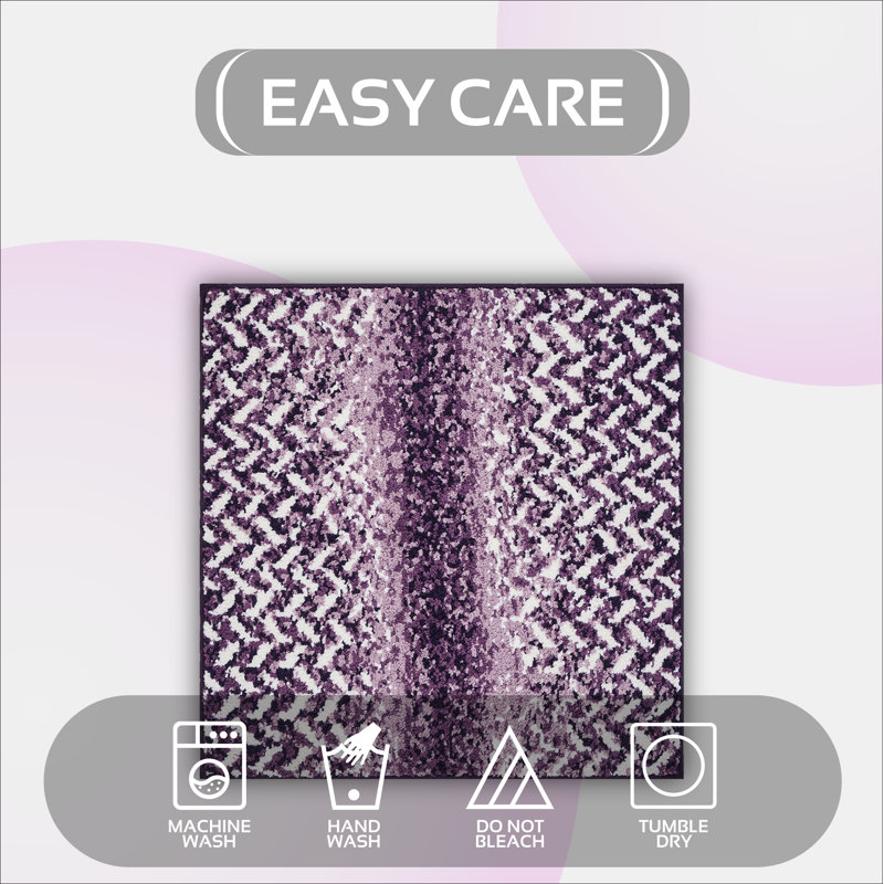 Tapis de cuisine et tapis de bain antidérapants Kynnidi Collection, Mauve
