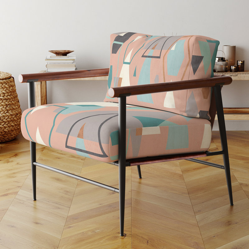 Fauteuil d'appoint rembourré Depp, Noir, noir, noir, noir
