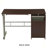 Solid Wood Top Metal Base Computer Desk