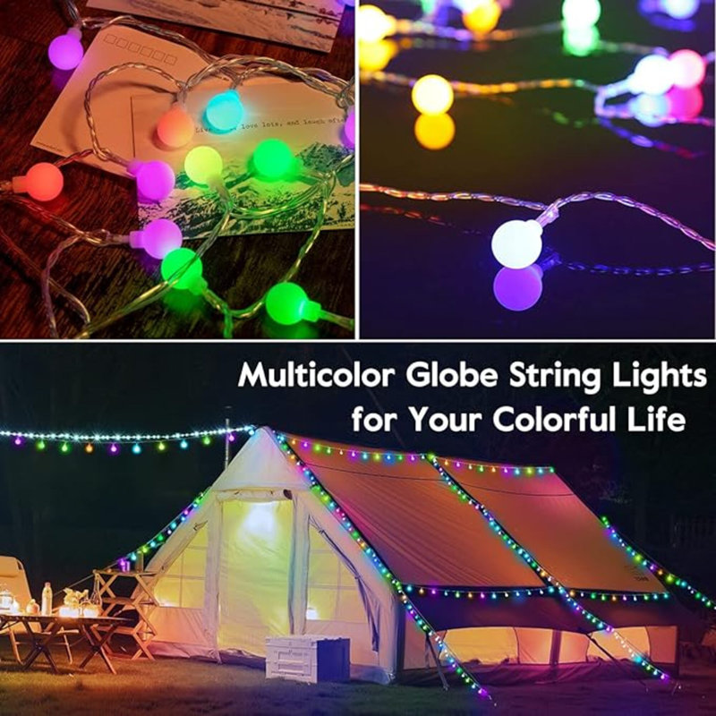 33Feet 100 Leds Globe String Lights, 8 Modes USB Ball String Lights With Remote For Indoor/Outdoor Commercial Decor, Gardens, Patio, Wedding, Party, Bedrooms, Christmas Decorations